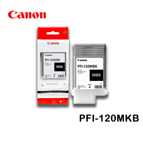 Tinta Canon PFI-120MBK Negro Mate ImagePrograf  TM-200 / TM-205 / TM-300 / TM-305