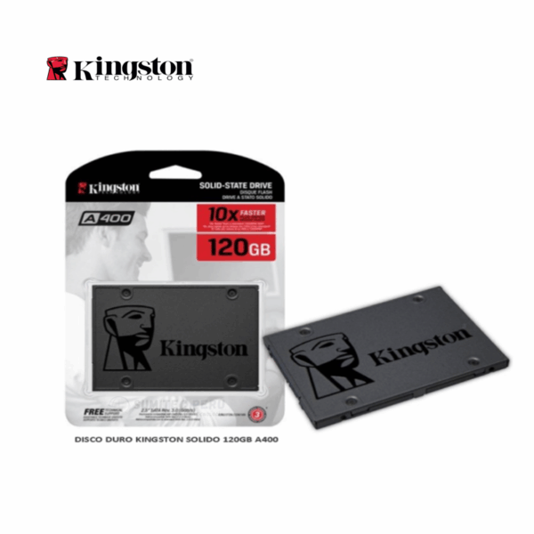 Disco Solido Kingston 120GB A400, SATA 6Gb/s, 2.5", 7mm, TLC.