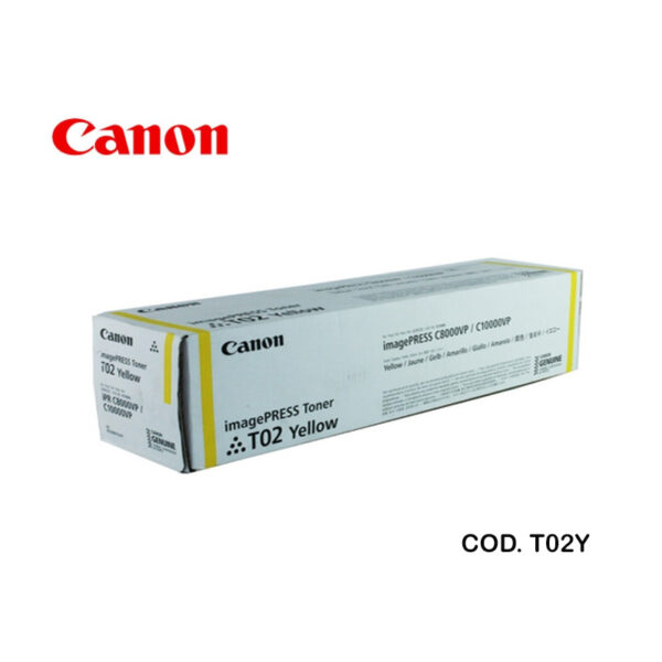 Toner Yellow T02 - Canon IPR C10010VP Rendimiento 43.000 Paginas