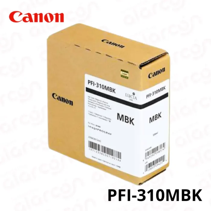 Tinta Canon PFI-310MBK Negro Mate 330ml - Para TX-3000