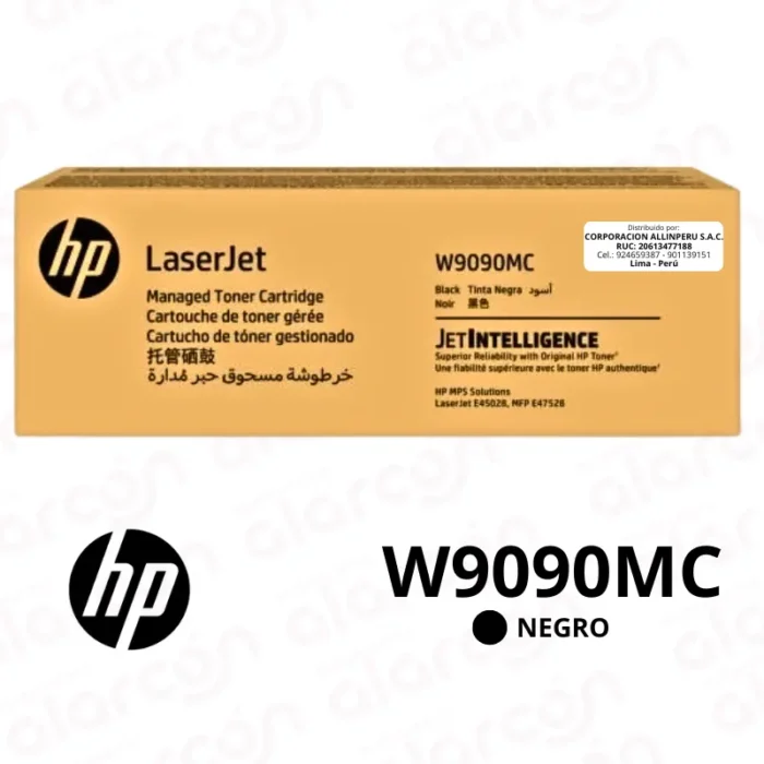 Toner HP W9090MC Original Negro | 8,600 Pág. | LaserJet E45028