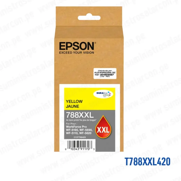 Cartucho Tinta Epson T788XXL420 788XXL Yellow