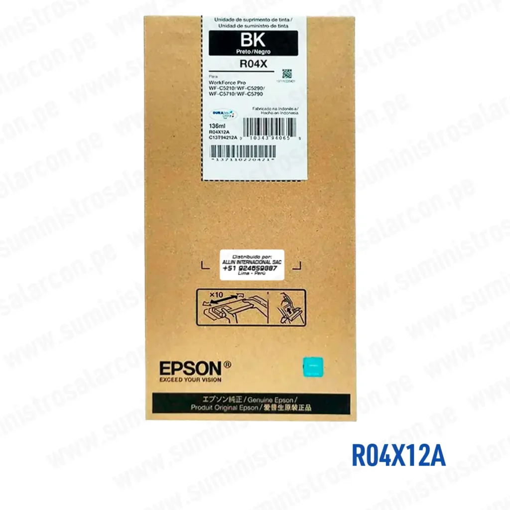 Cartucho Tinta Epson R04X12A T942120-AL Negro 136ML