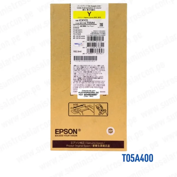 Tinta Epson T05A400 Yellow para WF C878R/C879R