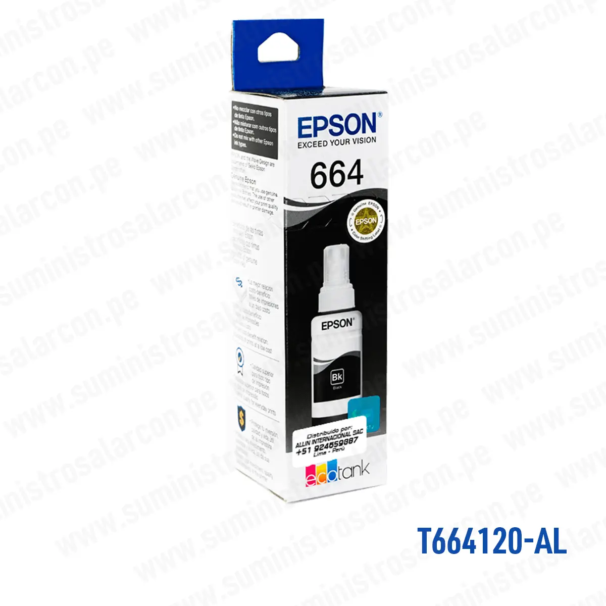 Tinta Epson T664120-AL Negro