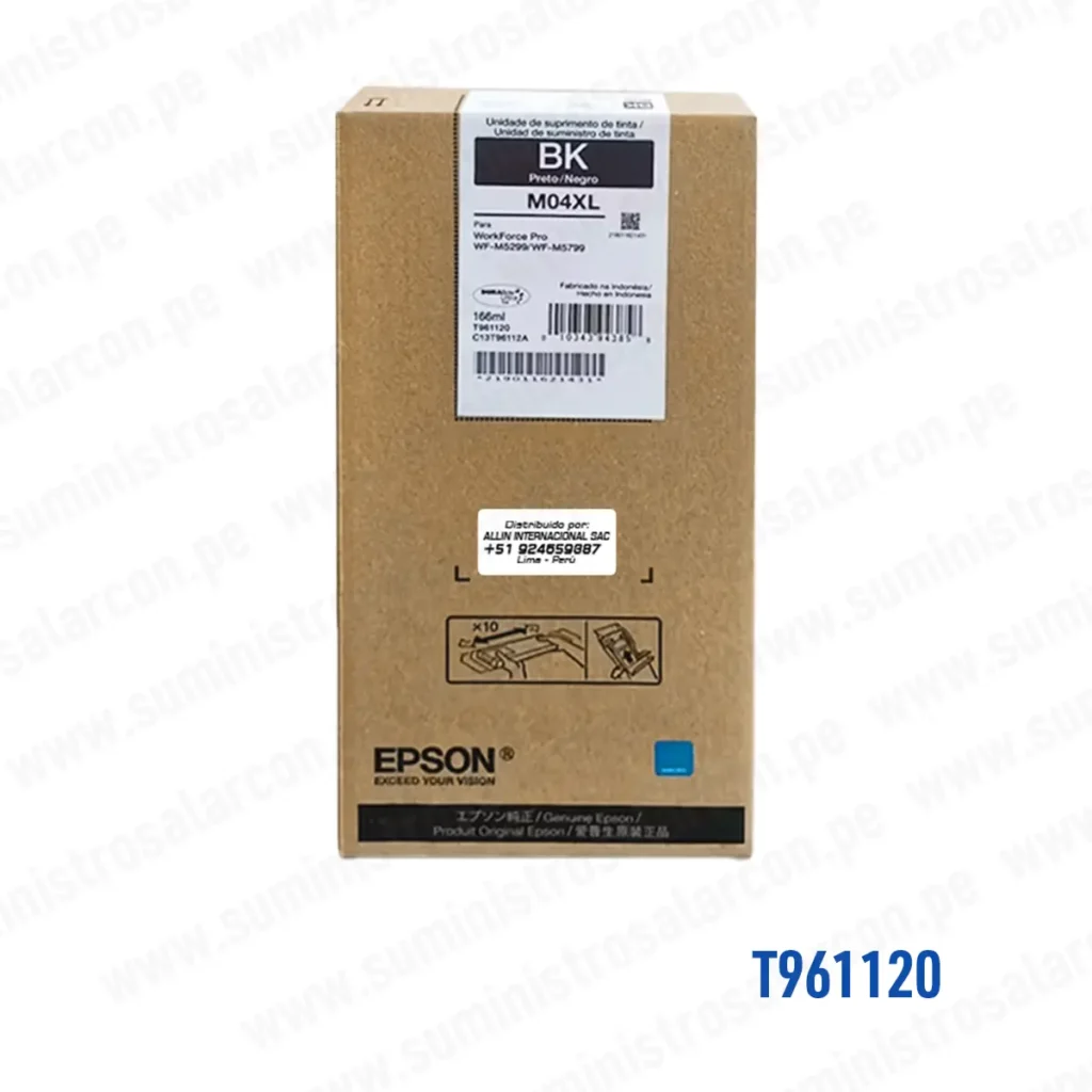 Tinta Epson T961120 Negro M04XL Epson WorkForce PRO WF-M5299 / WF-M5799