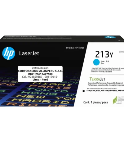 Toner HP 213Y W2131Y Cyan LaserJet Enterprise 5700/5800