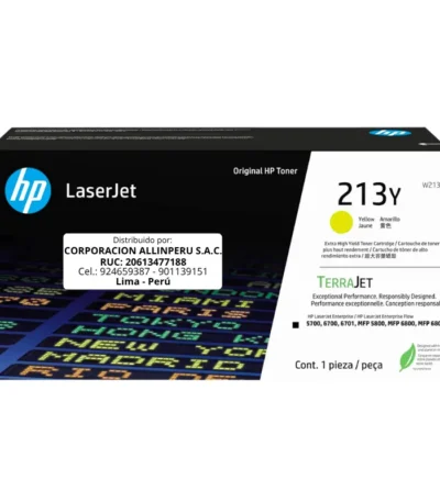 Toner HP 213Y W2132Y Amarillo LaserJet Enterprise 5700/5800