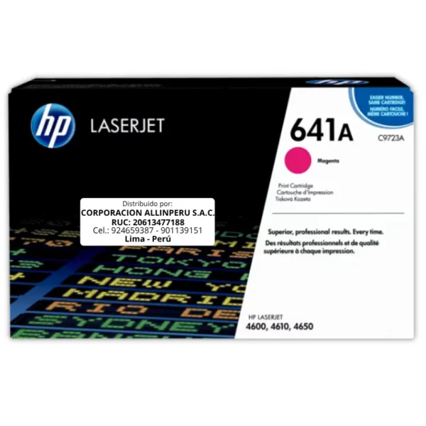 Toner HP C9723A (641A) LaserJet. 4600 Magenta