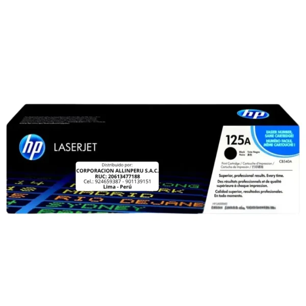 Toner HP CB540A 125A LaserJet.1514N Negro 2.200 Páginas