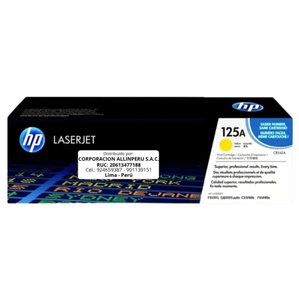 Toner HP CB542A 125A LaserJet.1214N Amarillo  1.400 Páginas