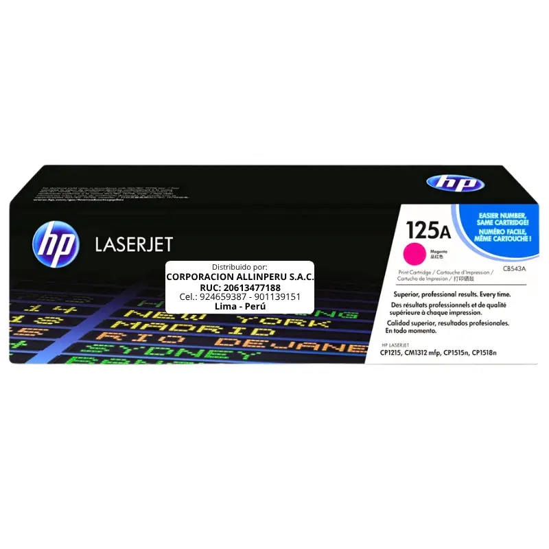 Toner HP CB543A 125A LaserJet.1214N Magenta  1.400 Páginas