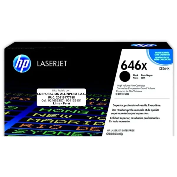 Toner HP CE246X 646X LaserJet CM4540 Negro 17.000 Páginas