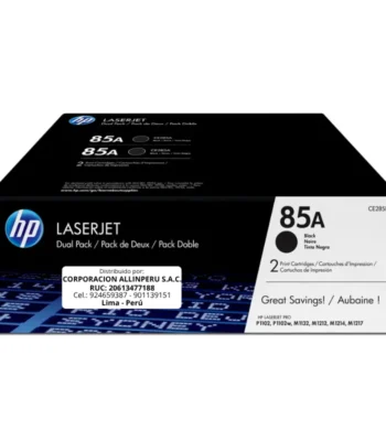 Toner HP CE285AD  85AD LaserJet. P1102 PACK 2 Negro 3.200PG