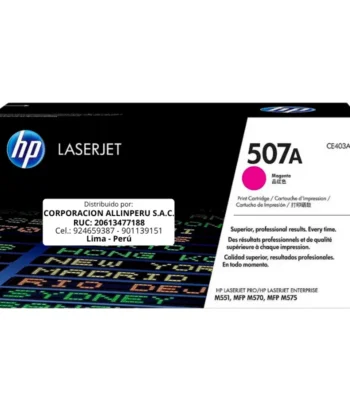 Toner HP CE403A 507A LaserJet. M551 Magenta 6.000 Páginas