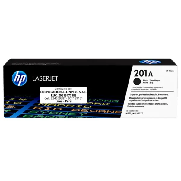 Toner HP CF400A 201A M252N Negro 1.500 Páginas