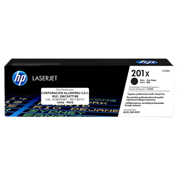 Toner HP CF400X 201X M252N Negro 2.800 Páginas