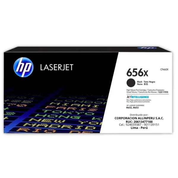 Toner HP CF460X (656X) Negro 27.000 Páginas