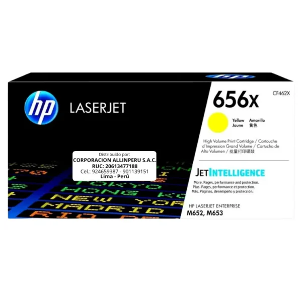 Toner HP CF462X (656X) Amarillo 22.000 Páginas