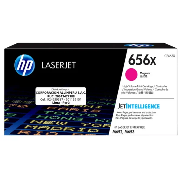 Toner HP CF463X (656X) Magenta 22.000 Páginas