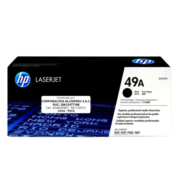 Toner HP Q5949A 49A LaserJet 1320 Negro 2.500 Páginas