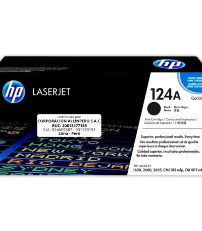 Toner HP Q6000A 124A LaserJet 2600N Negro 2.500 Páginas