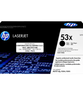 Toner HP Q7553X 53X LaserJet M2015N Negro 7.000 Páginas