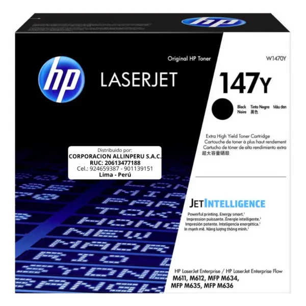 Toner HP W1470Y 147Y LaserJet. 107A BLACK 42