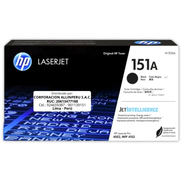 Toner HP W1510A (151A) LaserJet. 4003A BLACK 3