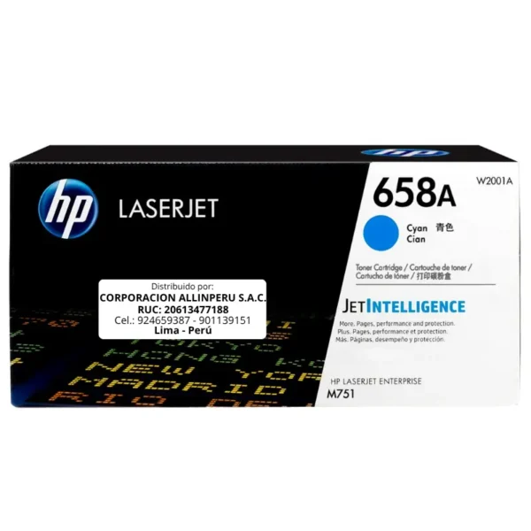 Toner HP W2001A (658A) LaserJet. M571 Cyan 6