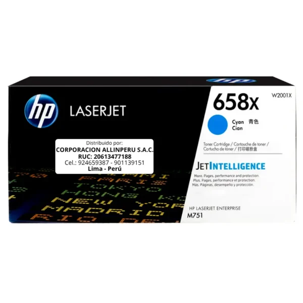 Toner HP W2001X (658X) LaserJet. M571 Cyan 28