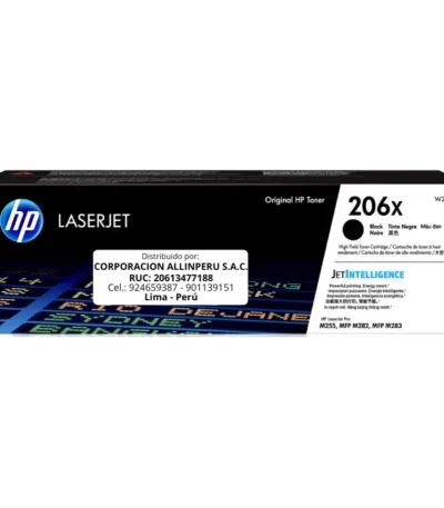 Toner HP W2110X 206X LaserJet M255WD Negro 3.150 Páginas