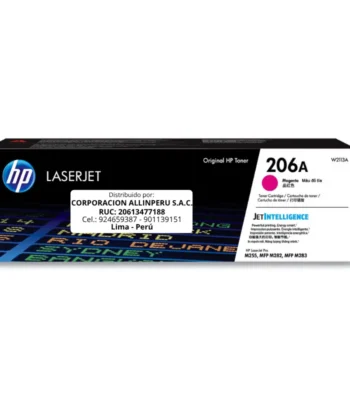 Toner HP W2113A 206A LaserJet M255WD Magenta 1.250 Páginas