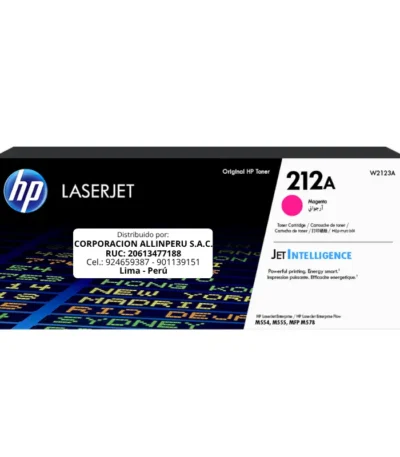 Toner HP W2123A 212A LaserJet. M555 Magenta 4