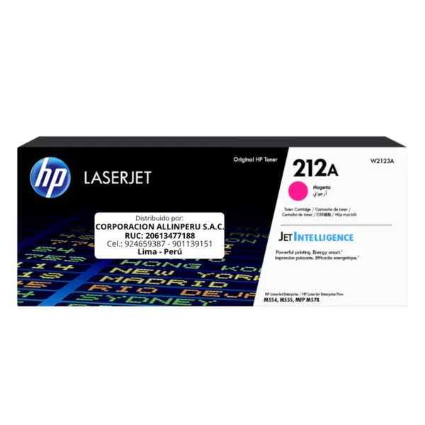 Toner HP W2123A 212A LaserJet. M555 Magenta 4