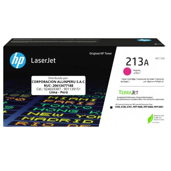Toner HP W2133A 213A High Capacity Magenta (3
