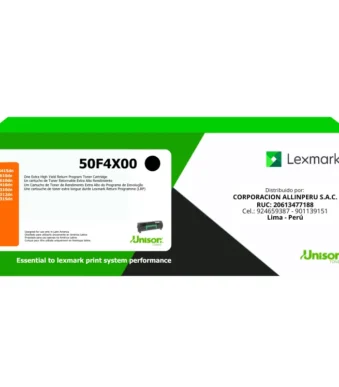 Toner Lexmark 50F4X00 Negro Original - 10000 Páginas - Comprar Online