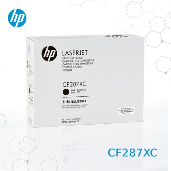 Tóner CF287XC HP 87XC LaserJet M527,M506 (caja blanca)