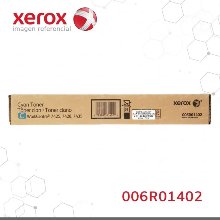 Toner Xerox 006R01402 Cian 15K Workcentre 7428, 7435, 7445 Alta capacidad