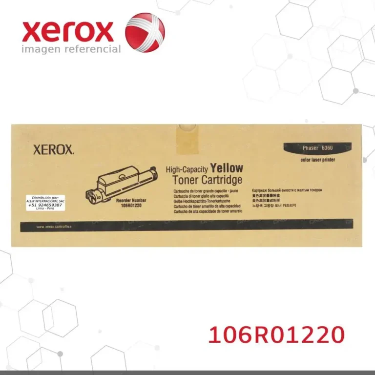 Toner Xerox 106R01220 Amarillo 12K Phaser 6360 Capacidad estandar