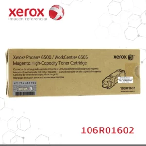 Toner Xerox 106R01602 Magenta 2.5K WorkCentre 6500, Phaser 6505 Capacidad estandar