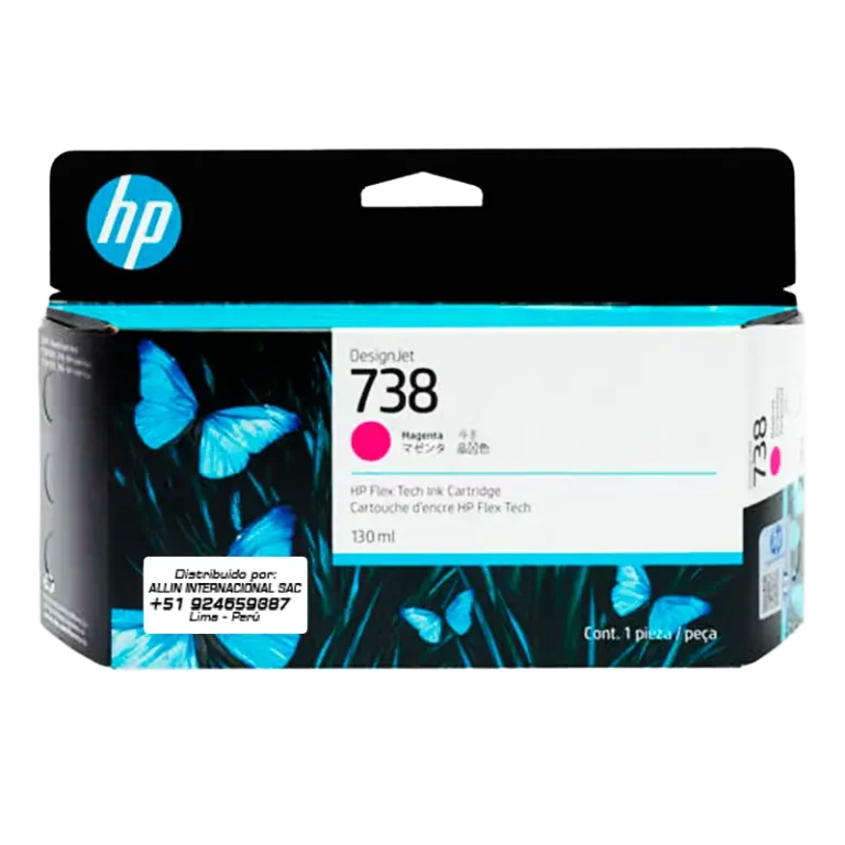 Tinta HP 738 magenta 130ml – Modelo 498N6A