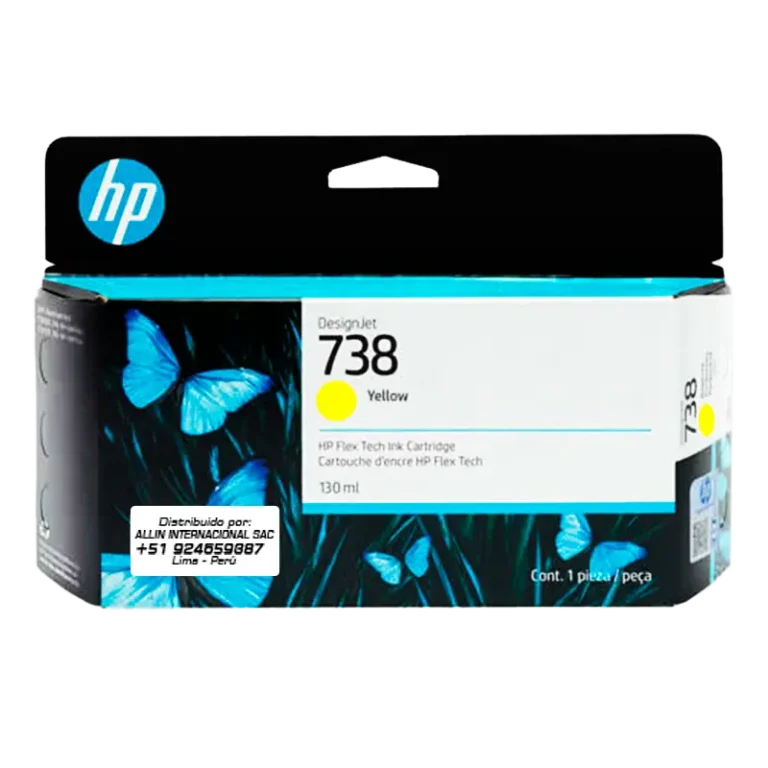 Tinta HP 738 Amarillo 130ml – Modelo 498N7A