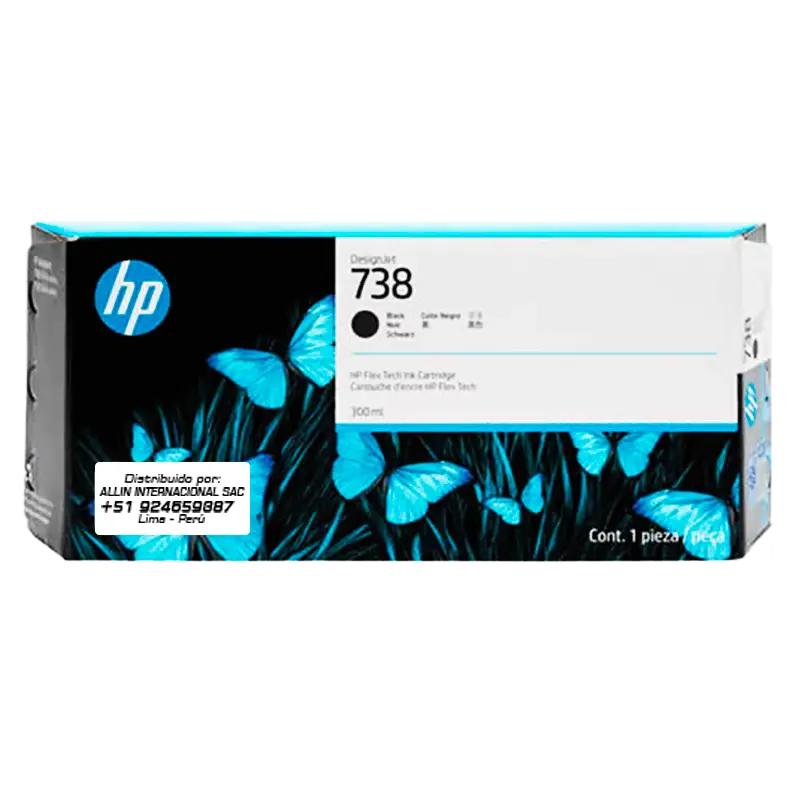 498N8A-1 Tinta HP 738 negro 300ml – Modelo 498N8A