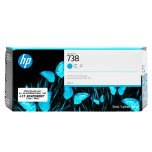 Tinta HP 738 Cyan 300ml – Modelo 676M6A