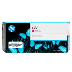 Tinta HP 738 Magenta 300ml – Modelo 676M7A