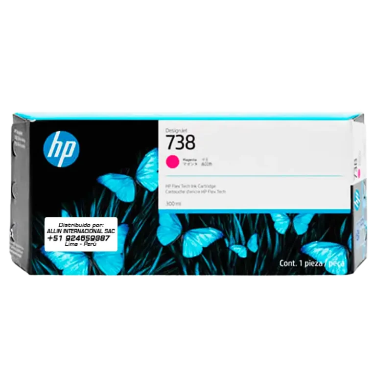 Tinta HP 738 Magenta 300ml – Modelo 676M7A