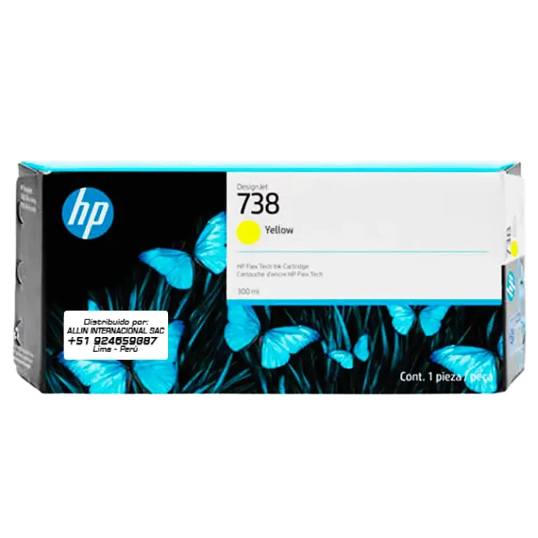 Tinta HP 738 Amarillo 300ml – Modelo 676M8A