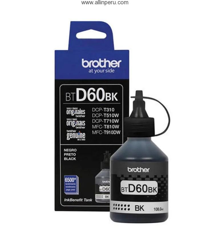 Tinta Brother BTD60BK Negro, 6500 Paginas