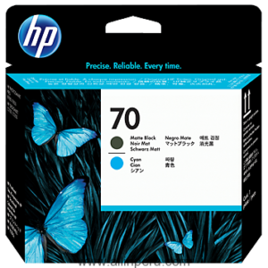 Cabezal HP 70 Matte Black & Cyan C9404A
